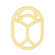 Sequin Scarabée évidé 10x7 mm - exclu Perles & Co - Doré à l'or fin x1