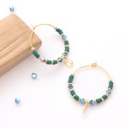 Breloque Scarabée évidé 11x7 mm - exclu Perles & Co - Doré à l'or fin x1