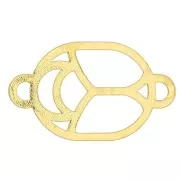 Intercalaire Scarabée évidé 12x7 mm - exclu Perles & Co - Doré à l'or fin x1