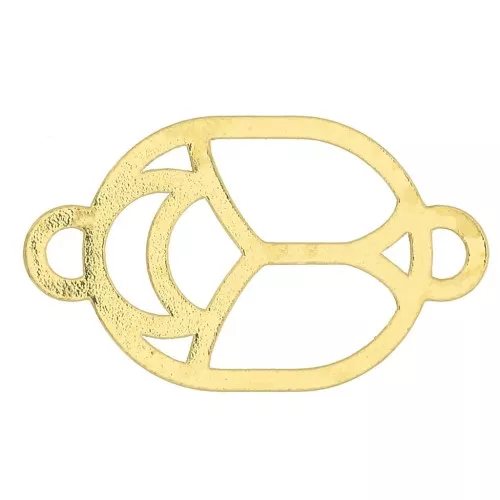 Intercalaire Scarabée évidé 12x7 mm - exclu Perles & Co - Doré à l'or fin x1