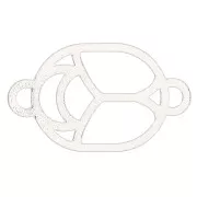 Intercalaire Scarabée évidé 12x7 mm - exclu Perles & Co - Argenté x1