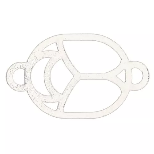 Intercalaire Scarabée évidé 12x7 mm - exclu Perles & Co - Argenté x1