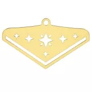 Embout tissage perles Miyuki 11/0 exclu Perles & Co Etoile 28 mm - Doré à l'or fin