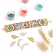 Embout tissage perles Miyuki 11/0 exclu Perles & Co Etoile 28 mm - Argenté