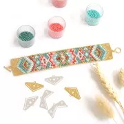 Embout tissage perles Miyuki 11/0 exclu Perles & Co Ethnique 28 mm - Argenté