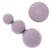 Assortiment de 26 perles rondes 8-10-14 mm et 2 cabochons en résine opaque - Lilas|raw }}