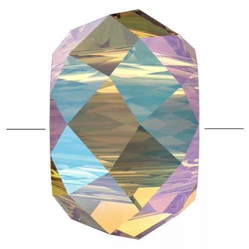 Briolette XL PureCrystal 5042 perle rondelle 6 mm Light Colorado Topaz Shimmer 2X x1