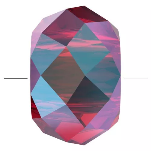 Briolette XL PureCrystal 5042 perle rondelle 6 mm - Scarlet Shimmer 2X x1