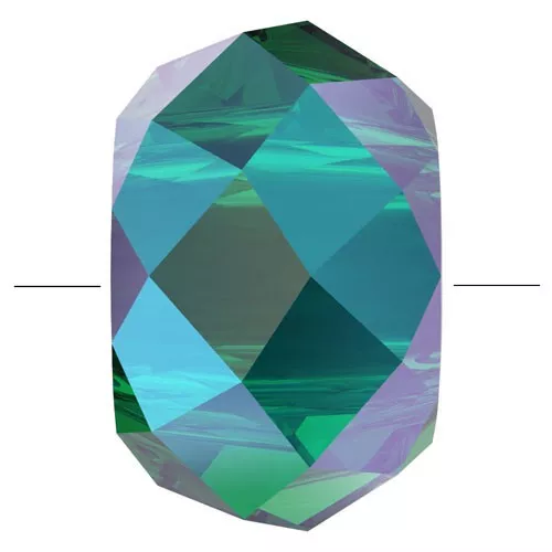 Briolette XL PureCrystal 5042 perle rondelle 6 mm - Emerald Shimmer 2X x1