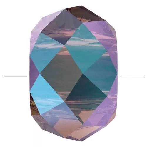 Briolette XL PureCrystal 5042 perle rondelle 6 mm - Amethyst Shimmer 2X x1