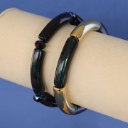 Briolette XL PureCrystal 5042 perle rondelle 8 mm - Jet Shimmer 2X x1