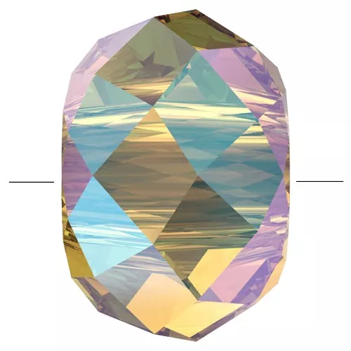 Briolette XL PureCrystal 5042 perle rondelle 8 mm Light Colorado Topaz Shimmer 2X x1