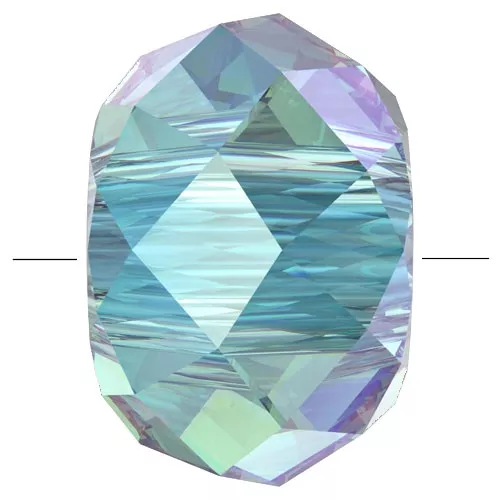 Briolette XL PureCrystal 5042 perle rondelle 8 mm - Aquamarine Shimmer 2X x1