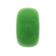 Perle rondelle en résine opaque 14x8 mm - Vert marbré x1