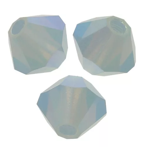 Perles toupies Preciosa - Rondelle Bead 4 mm - Light Sapphire Opal AB 2X x30