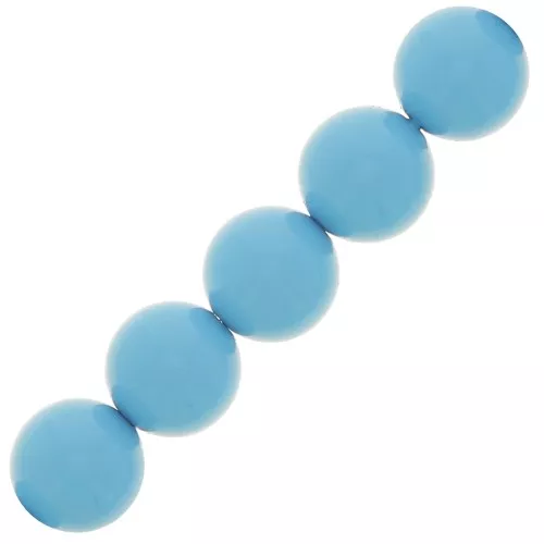 Perles rondes nacrées Preciosa - Round Pearl Maxima 6 mm - Aqua Blue x20