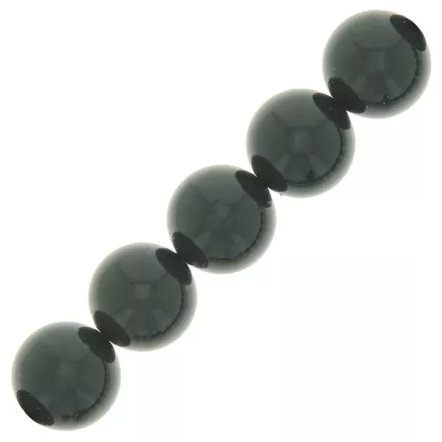Perles rondes nacrées Preciosa - Round Pearl Maxima 6 mm - Malachite x20