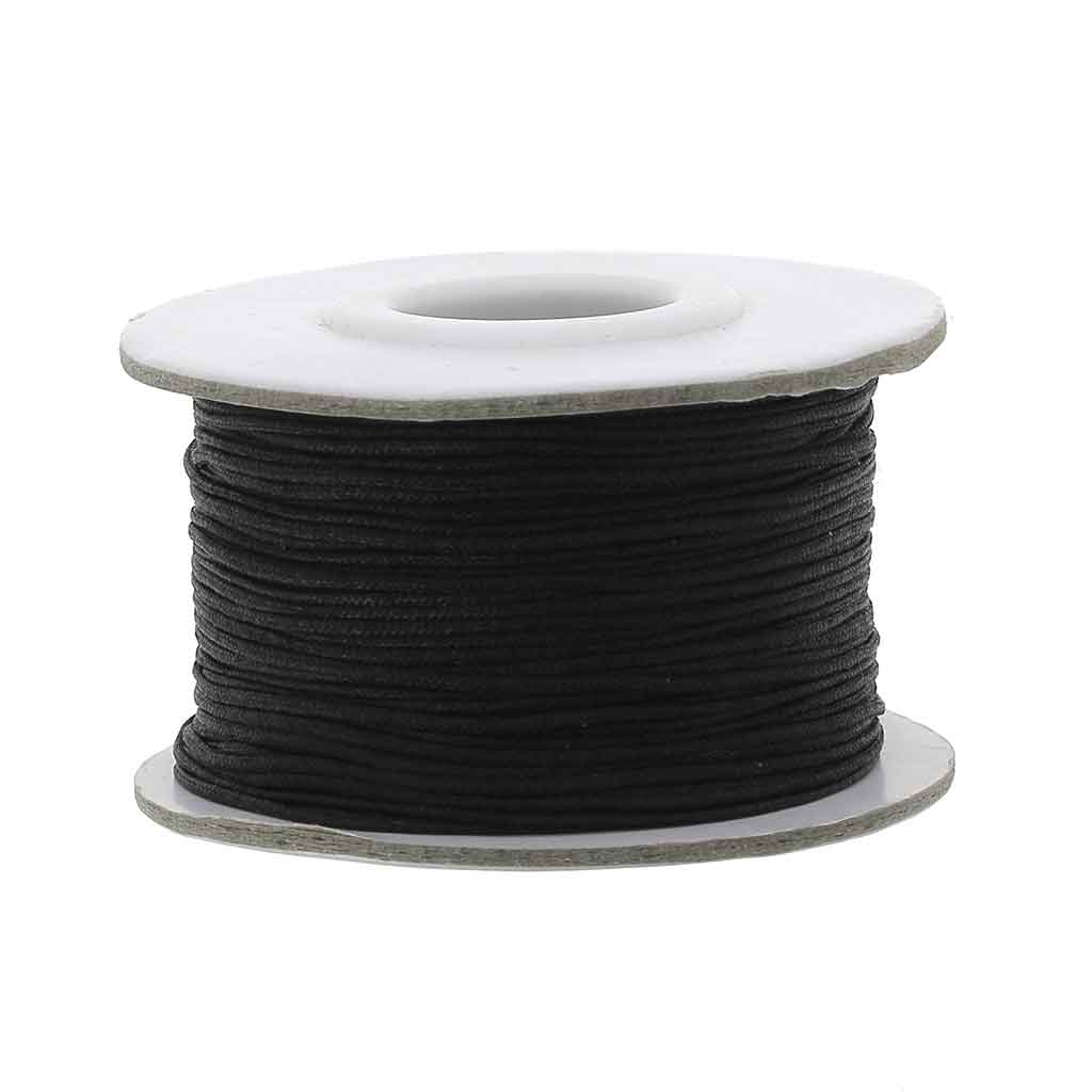Bobine De 10 Mètres De Fil Nylon Tressé Noir 0.8mm - Pour Bricolage, Loisirs Créatifs, Montage - EAN 4558550027528