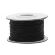 Fil de jade / Fil nylon tressé 0.8 mm Noir x50 m