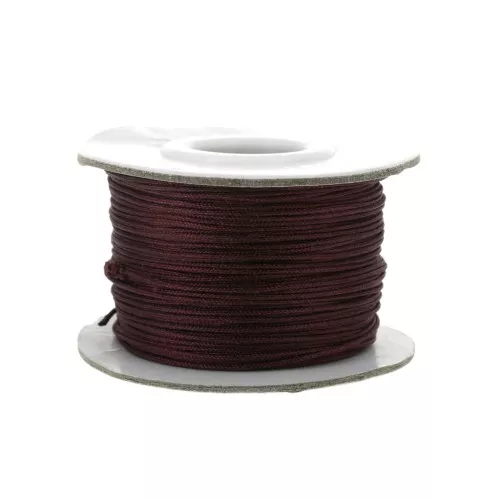 Fil de jade / Fil nylon tressé 0.8 mm Aubergine x50m