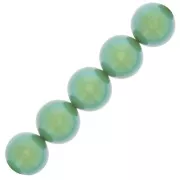 Perles rondes nacrées Preciosa - Round Pearl Maxima 6 mm - Pearlescent Green x20