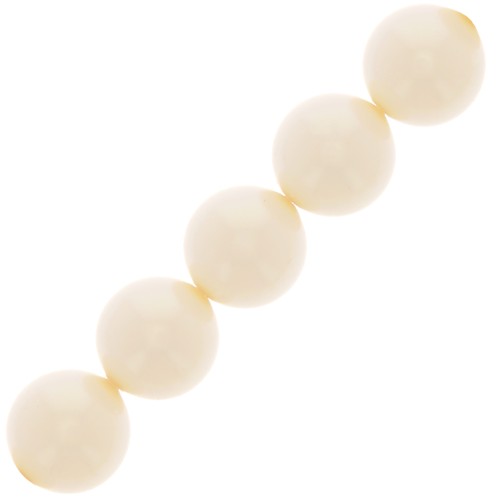 Perles rondes nacrées Preciosa - Round Pearl Maxima 8 mm - Pearlescent Cream x10