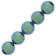 Perles rondes nacrées Preciosa - Round Pearl Maxima 5 mm - Pearlescent Peacock x25