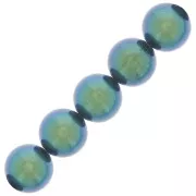 Perles rondes nacrées Preciosa - Round Pearl Maxima 5 mm - Pearlescent Peacock x25
