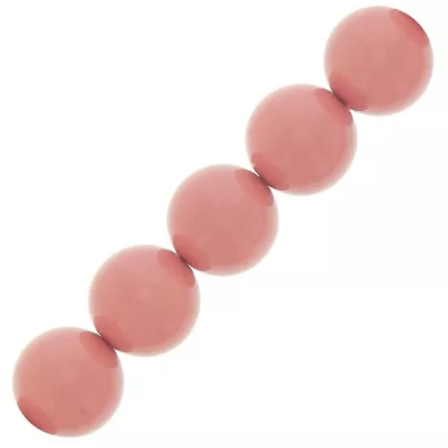 Perles rondes nacrées Preciosa - Round Pearl Maxima 5 mm - Salmon Rose x25