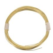 Fil laiton rond souple 0.6 mm - pour création de bijoux - Doré x11m