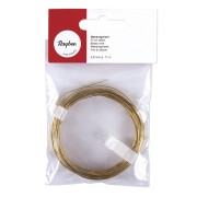 Fil laiton rond souple 0.6 mm - pour création de bijoux - Doré x11m
