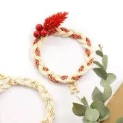 Breloque lettre alphabet 13.5 mm avec anneau fermé - T - Doré à l'or fin x1