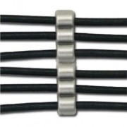 Poussoir pour cordon 3 mm 6 rangs Placage Argent fin vieilli x1|raw }}