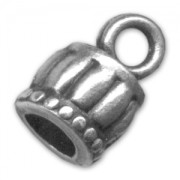 Embout pour cordon 6 mm Placage Argent fin vieilli x1|raw }}