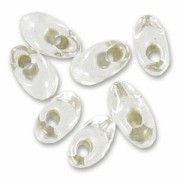 Long Magatama Miyuki 4x7 mm LMA-1 - Crystal Silver Lined x10g|raw }}