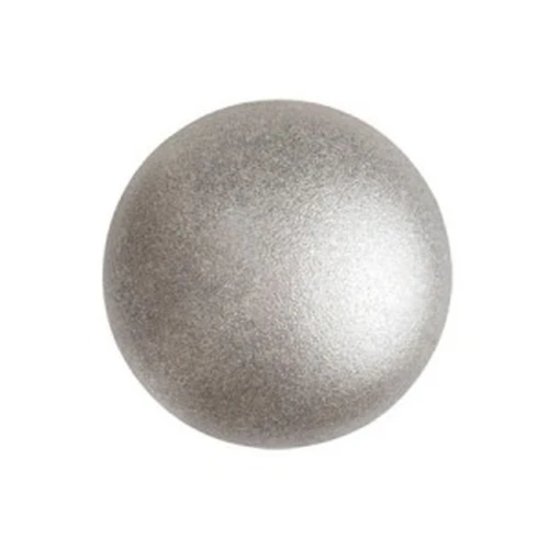 Cabochon rond en verre par Puca® 18 mm - Beige Metallic Mat x1