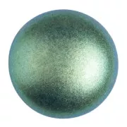 Cabochon rond en verre par Puca® 25 mm - Green Turquoise Metallic Mat x1