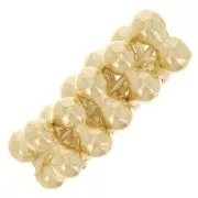 Perles rondelles forme fleur 7 mm - Doré à l'or fin x6