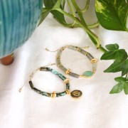 Perles rondelles forme fleur 10 mm - Doré à l'or fin x6