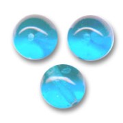 Perles en verre tchèque rondes 6 mm Aquamarine x25|raw }}