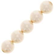 Perles rondes nacrées Preciosa - Round Pearl Maxima 10 mm - Cream x5