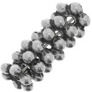 Perles rondelles fleur 6 pétales - 10 mm - Argenté vieilli x6