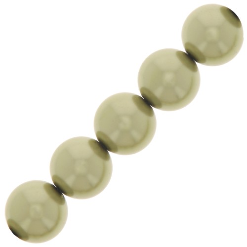 Perles rondes nacrées Preciosa - Round Pearl Maxima 6 mm - Light Green x20
