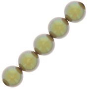 Perles rondes nacrées Preciosa - Round Pearl Maxima 8 mm - Pearlescent Khaki x10|raw }}