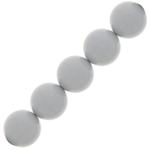 Perles rondes nacrées Preciosa - Round Pearl Maxima 5 mm - Ceramic Grey x25