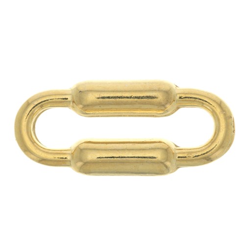 Intercalaire rectangle arrondi design 21x9 mm en zamac - Doré à l'or fin x1