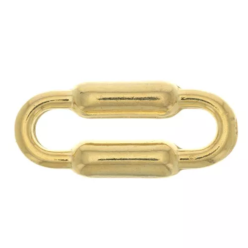 Intercalaire rectangle arrondi design 21x9 mm en zamac - Doré à l'or fin x1