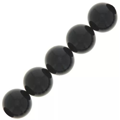 Perles rondes nacrées Preciosa - Round Pearl Maxima 5 mm - Magic Black x25