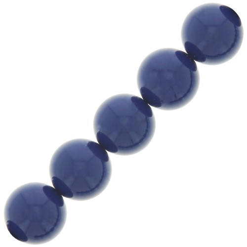 Perles rondes nacrées Preciosa - Round Pearl Maxima 4 mm - Navy Blue x30