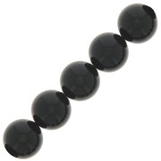 Perles rondes nacrées Preciosa - Round Pearl Maxima 4 mm - Magic Black x30